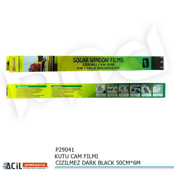KUTU CAM FILMI CIZILMEZ DARK BLACK 50CM*6M