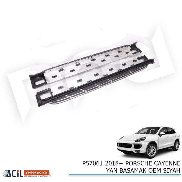 2018+ PORCHE CAYENNE YAN BASAMAK OEM SIYAH