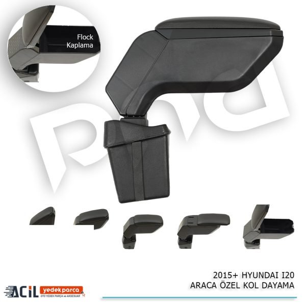 2015+ HYUNDAI I20 ARACA OZEL KOL DAYAMA SIYAH