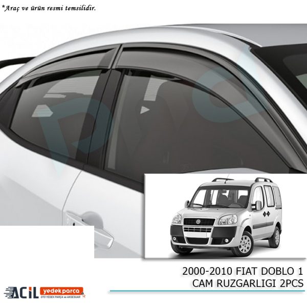 2000-2010 FIAT DOBLO 1 CAM RUZGARLIGI 2PCS