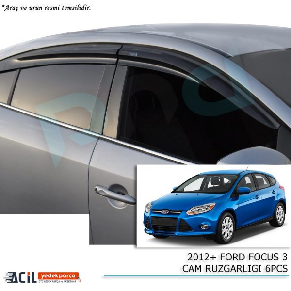 2012+  FORD FOCUS 3 CAM RUZGARLIGI 6PCS