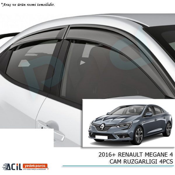 2016+ RENAULT MEGANE 4 CAM RUZGARLIGI 4PCS