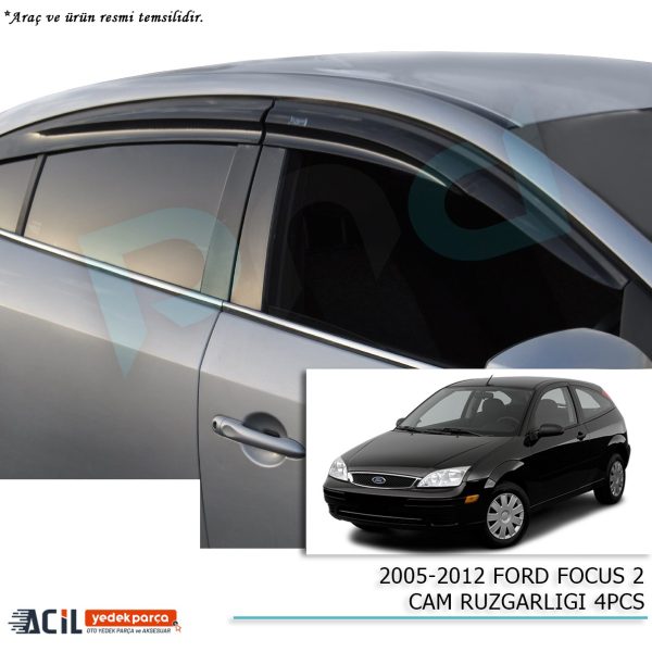 2005-2012 FORD FOCUS 2 CAM RUZGARLIGI 4PCS