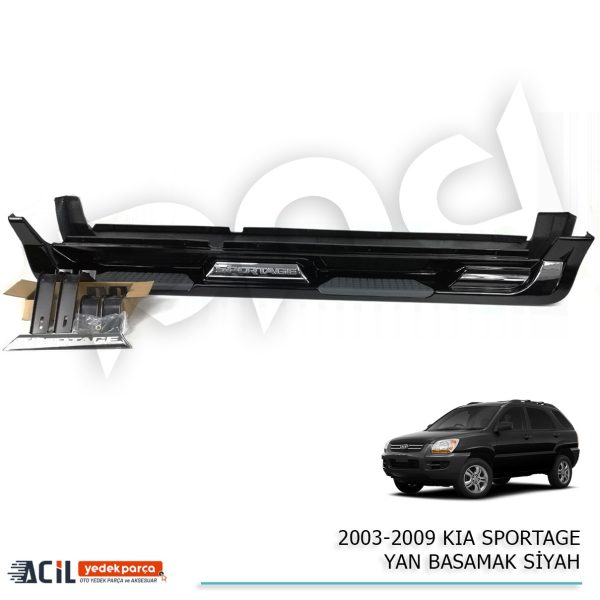 2003-2009 KIA SPORTAGE YAN BASAMAK SİYAH