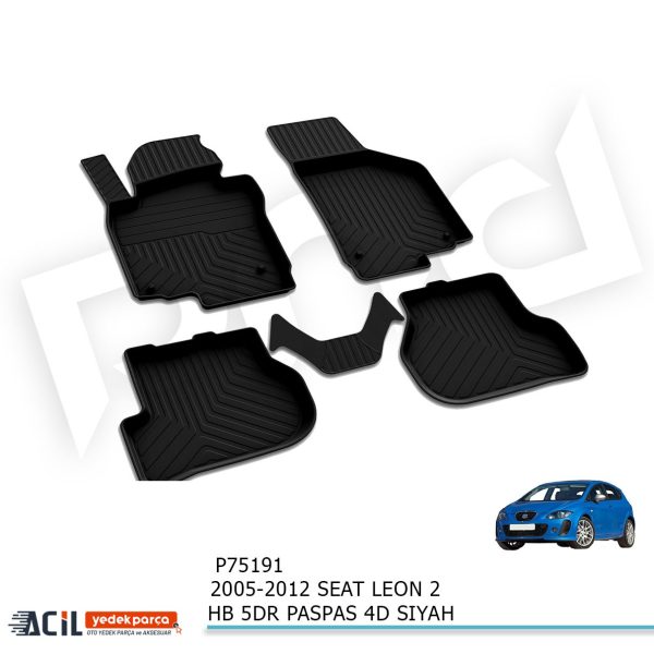 2005-2012 SEAT LEON 2 HB 5KP PASPAS 4D SIYAH