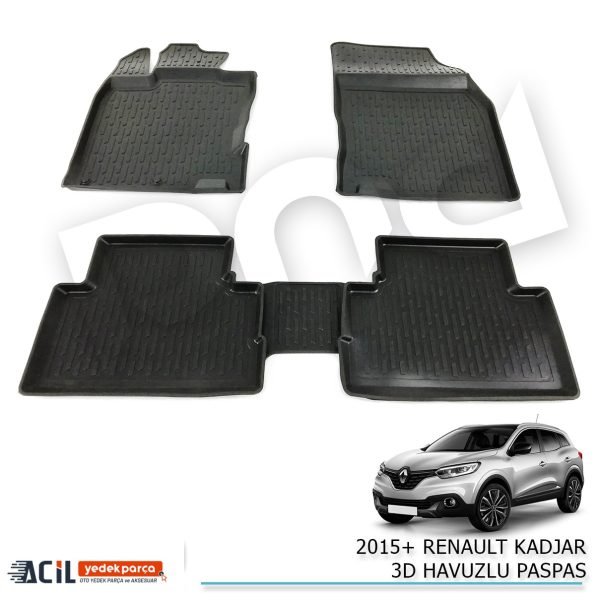 2015+ RENAULT KADJAR 3D HAVUZLU PASPAS
