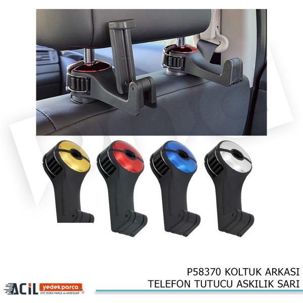 KOLTUK ARKASI TELEFON TUTUCU ASKILIK SARI