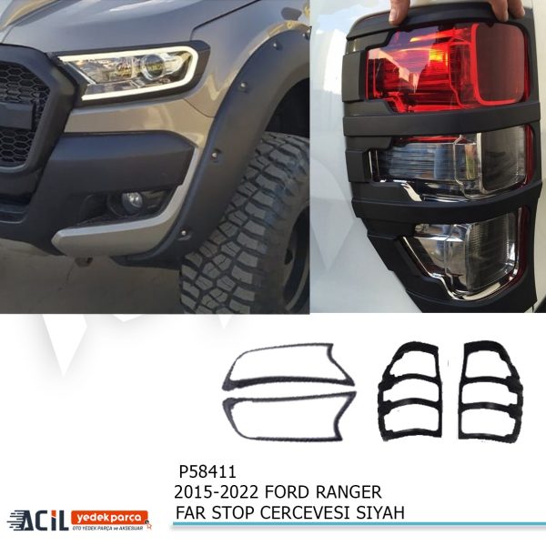 2015-2022 FORD RANGER FAR STOP CERCEVESI SIYAH