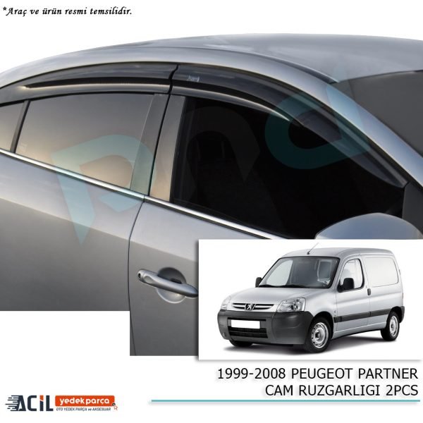 1999-2008 PEUGEOT PARTNER CAM RUZGARLIGI 2PCS