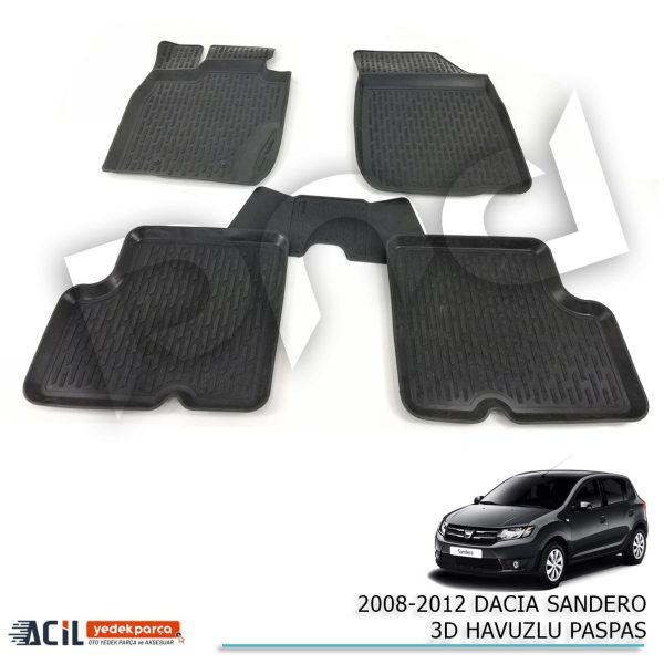 2008-2012 DACIA SANDERO 3D HAVUZLU PASPAS