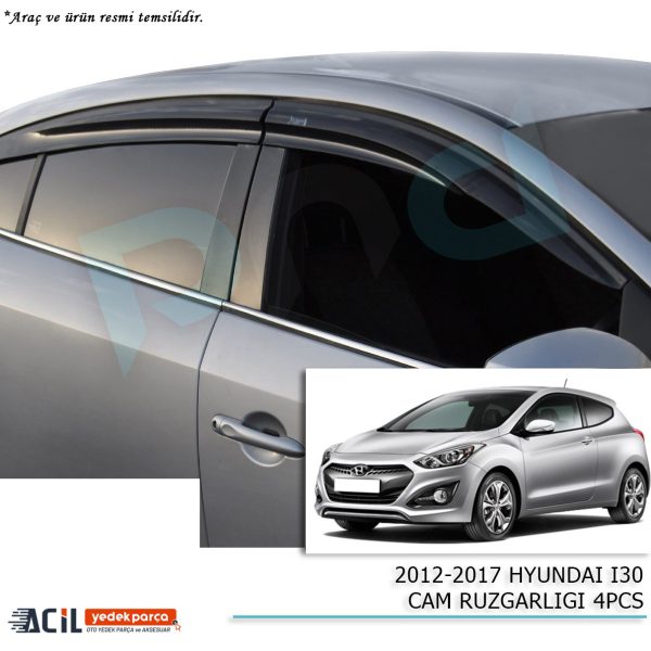 2012-2017 HYUNDAI I30 CAM RUZGARLIGI 4PCS