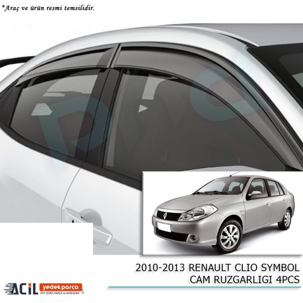 2010-2013 RENAULT SYMBOL CAM RUZGARLIGI 4PCS