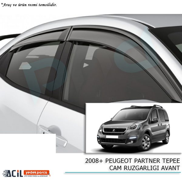 2008+ PEUGEOT P.TEPEE CAM RUZGARLIGI AVANT 2 PCS