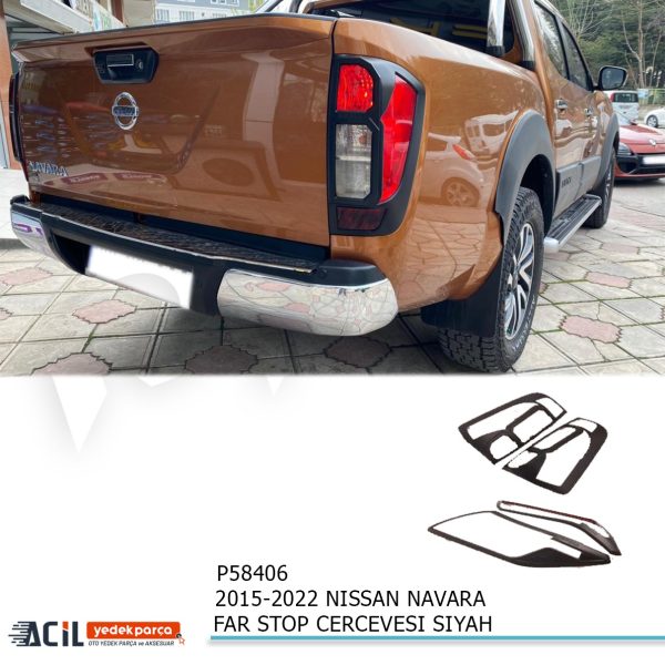 2015-2022 NISSAN NAVARA FAR STOP CERCEVESI SIYAH