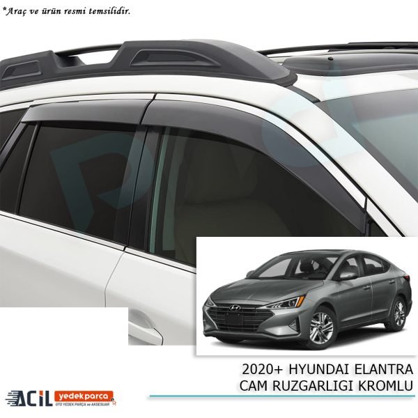 2019-2021  HYUNDAI ELANTRA CAM RUZGARLIGI KROMLU