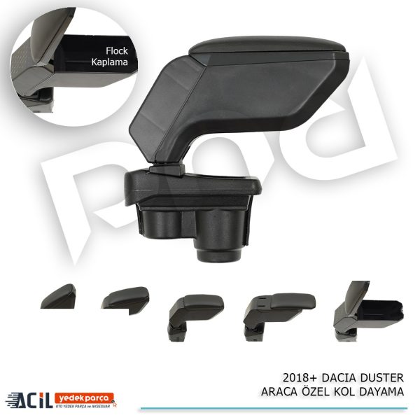 2018+ DACIA DUSTER ARACA OZEL KOL DAYAMA SIYAH