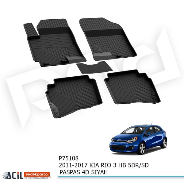 2011-2017 KIA RIO 3 HB 5KP/SD PASPAS 4D SIYAH