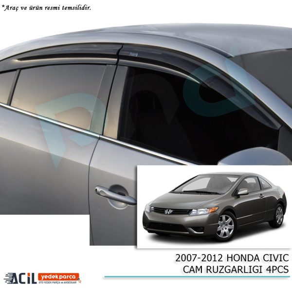 2007-2012 HONDA CIVIC CAM RUZGARLIGI 4PCS