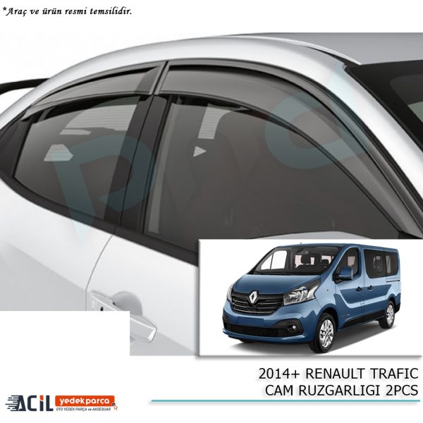 2014+ RENAULT TRAFIC CAM RUZGARLIGI 2PCS