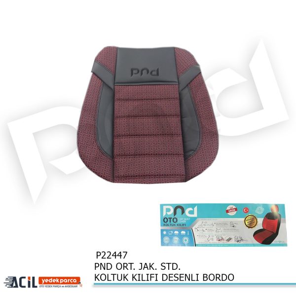 PND ORT. JAK. STD. KOLTUK KILIFI DESENLI BORDO