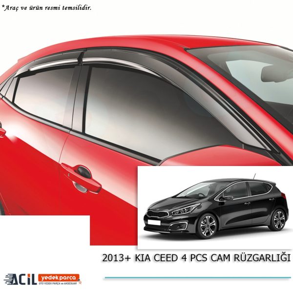 2013+ KIA CEED 4 PCS CAM RUZGARLIGI