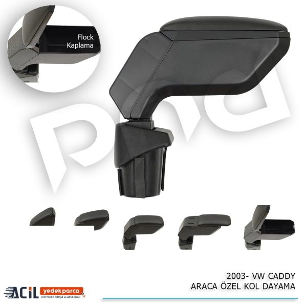 2003+ VW CADDY ARACA OZEL KOL DAYAMA SIYAH