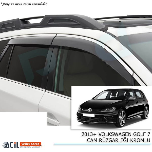 2013+ VOLKSWAGEN GOLF 7 CAM RUZGARLIGI KROMLU