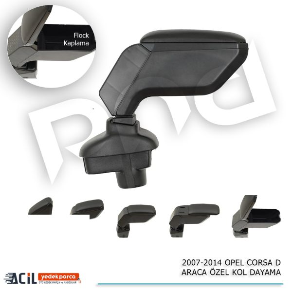 2007-2014 OPEL CORSA D ARACA OZEL KOL DAYAMA SIYAH