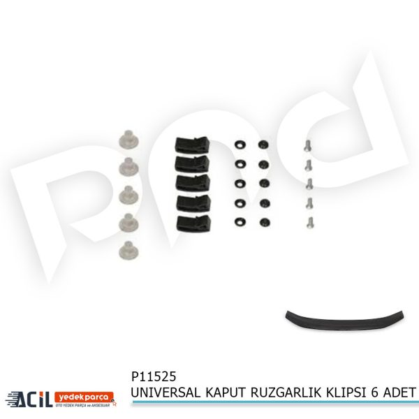 UNIVERSAL KAPUT RUZGARLIK KLIPSI 6 ADET