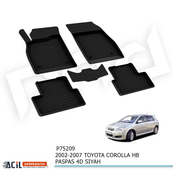 2002-2007 TOYOTA COROLLA HB PASPAS 4D SIYAH