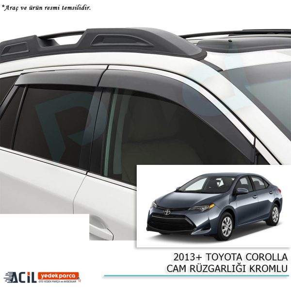 2013+  TOYOTA COROLLA CAM RUZGARLIGI KROMLU