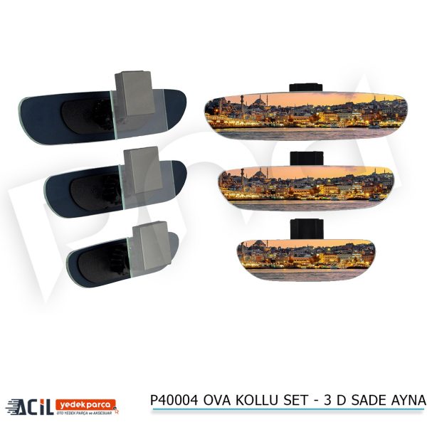 OVA KOLLU SET - 3 D SADE AYNA -558.050D