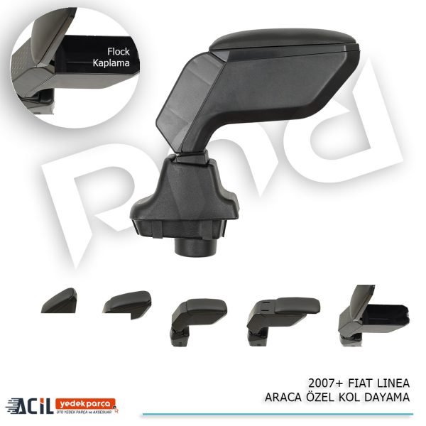 2007+ FIAT LINEA ARACA OZEL KOL DAYAMA SIYAH