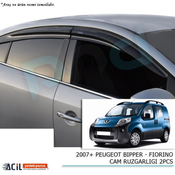 2007+ PEUGEOT BIPPER - FIORINO CAM RUZGARLIGI 2PCS