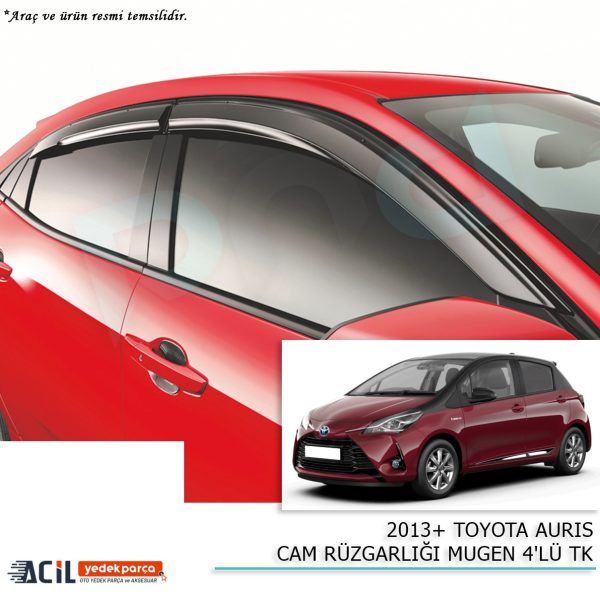 2013+ TOYOTA AURIS CAM RUZGARLIGI MUGEN 4LU TK