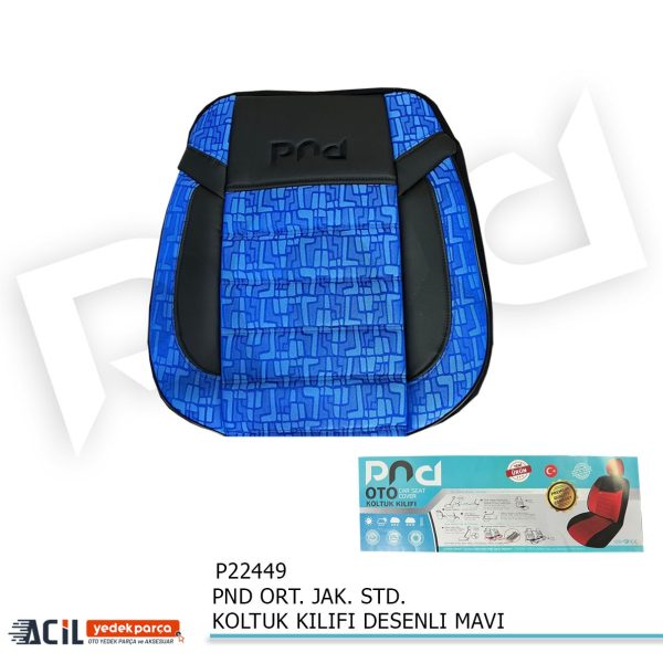 PND ORT. JAK. STD. KOLTUK KILIFI DESENLI MAVI