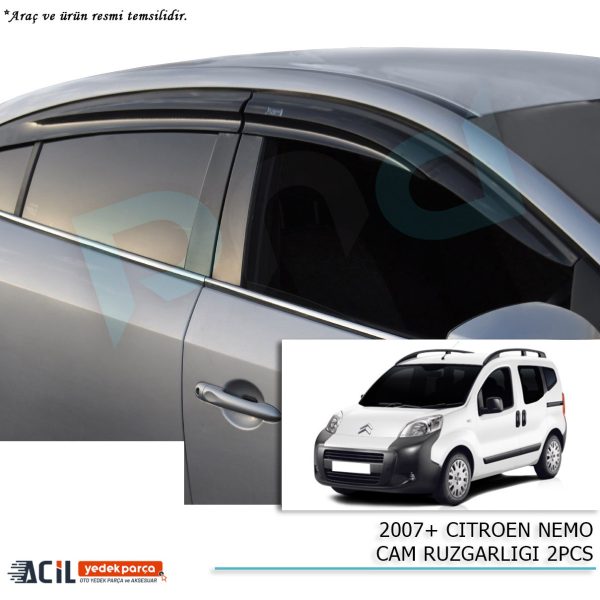 2007+ CITROEN NEMO CAM RUZGARLIGI 2PCS