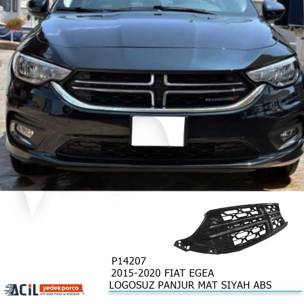 2015-2020 FIAT EGEA LOGOSUZ PANJUR MAT SIYAH ABS