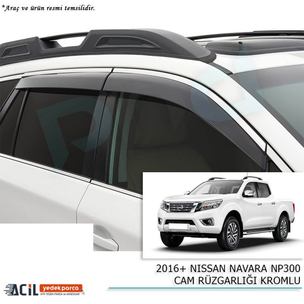 2016+ NISSAN NAVARA NP300 CAM RUZGARLIGI KROMLU