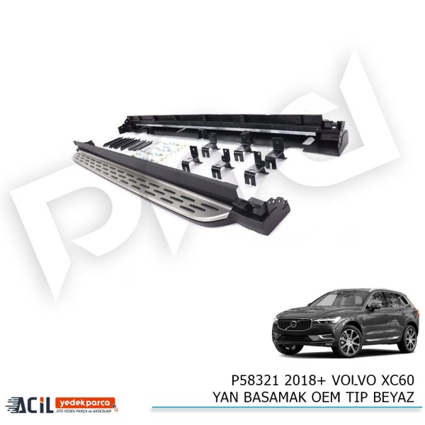 2018-2021 VOLVO XC60 YAN BASAMAK OEM TIP BEYAZ