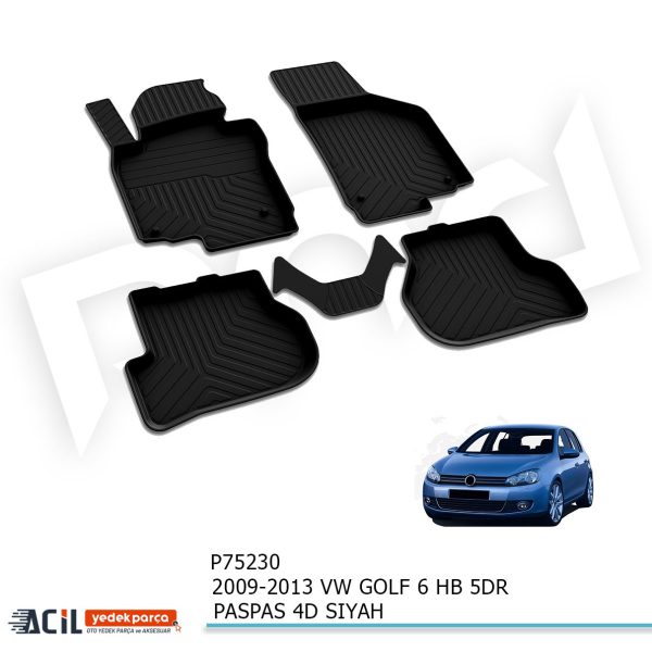 2009-2013 VW GOLF 6 HB 5KP PASPAS 4D SIYAH