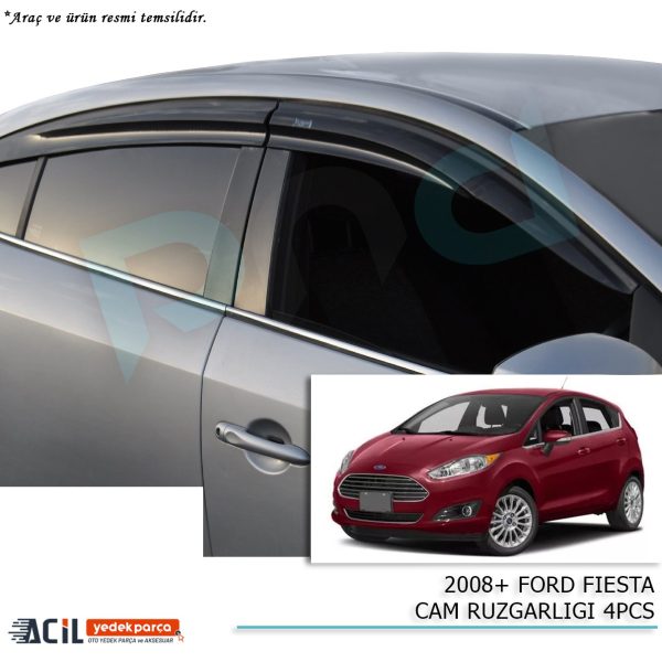 2008+ FORD FIESTA CAM RUZGARLIGI 4PCS
