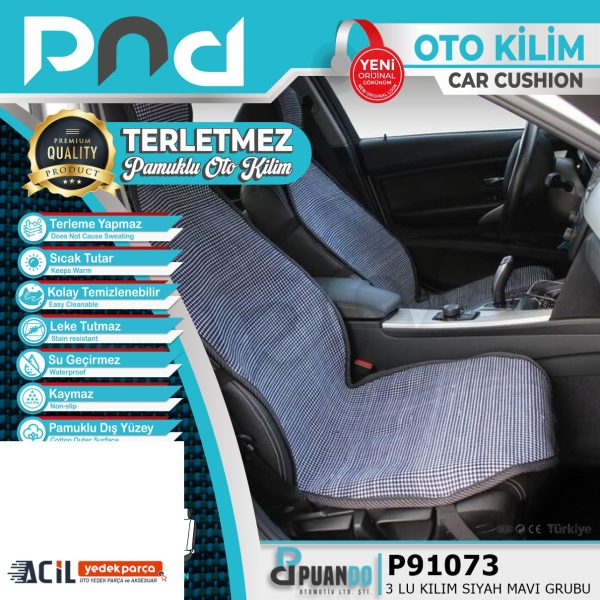 3 LU KILIM SIYAH MAVI GRUBU