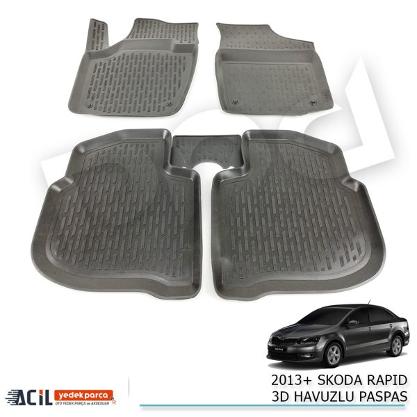 2013+ SKODA RAPID 3D HAVUZLU PASPAS