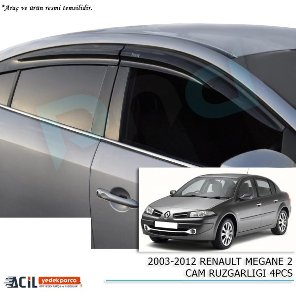 2003-2012 RENAULT MEGANE 2 CAM RUZGARLIGI 4PCS