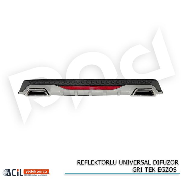 UNIVERSAL REFLEKTORLU DIFUZOR GRI KARE EGZOZ