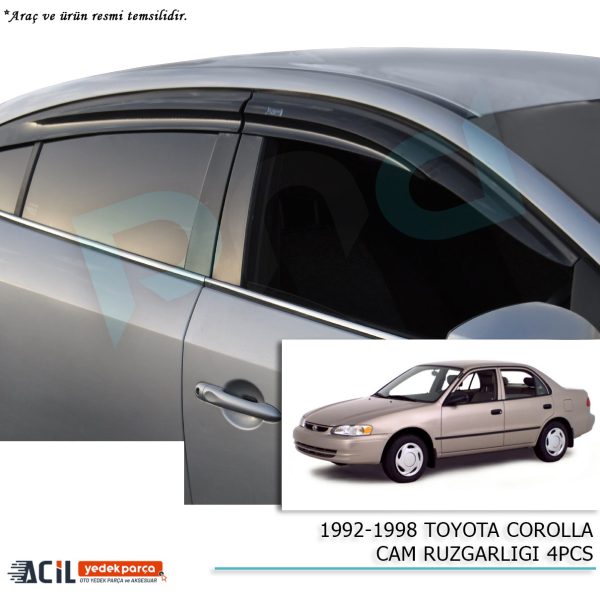 1992-1998 TOYOTA COROLLA CAM RUZGARLIGI 4PCS