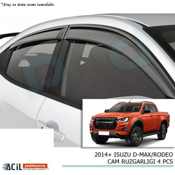2012-2018 ISUZU D-MAX/RODEO CAM RUZGARLIGI 4 PCS