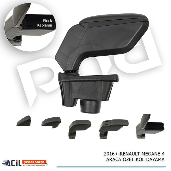 2016+ RENAULT MEGANE 4 ARACA OZEL KOL DAYAMA SIYAH