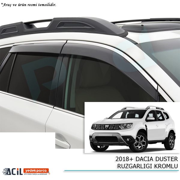 2018+ DACIA DUSTER CAM RUZGARLIGI KROMLU